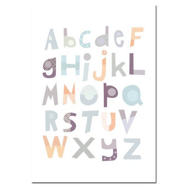 Alphabet Baby Nursery Wall Art Canvas Painting - Image 4